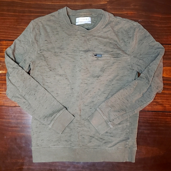Zara Other - Zara Mens Olive Green Sweatshirt